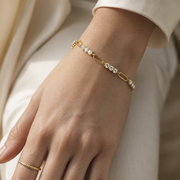 Ciselé Cuff Bracelet – alternate gold jewelry view