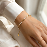 Ciselé Cuff Bracelet – zircon crystal detail